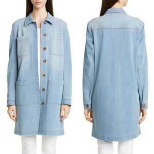 Lafayette 148 Corinthia Longline Denim Jacket